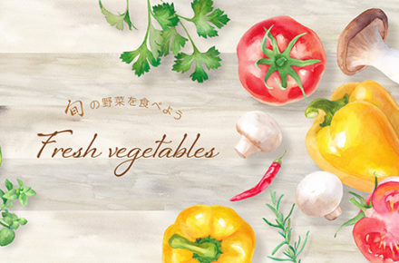 夏野菜の水彩イラストKeikoTakamatsu